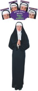 Costume   Nun   Adult w/ Bonus Novelty 4 in 1 Headpiece