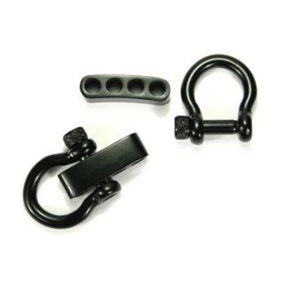 Adjustable Black Stainless Steel Bow Shackle for 550 Paracord 