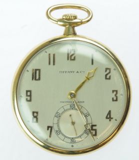 Antique Tiffany Co 18K Solid Gold Pocket Watch