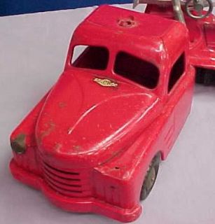 Structo Aerial Fire Truck w Ladders 1940S