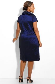 Adrianna Papell Pillow Collar Sheath Dress ( Size 16W)