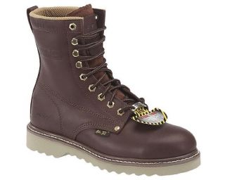 AdTec Mens 8 Full Grain Leather Boot Steel Toe Redwood Color 1312 