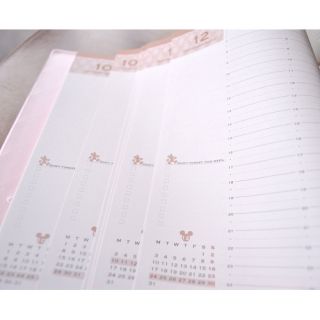   2013 Mickey Schedule Book Planner Agenda Embossing PVC Leather Pink A5