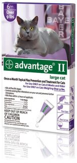 Month Advantage II Flea Control Large Cat for Cats Over 9 lbs Purple 