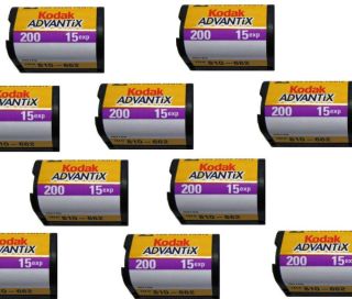 10x Kodak Advantix APS 200 15 Exposure Color Print Film Advanced Photo 