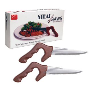 DCI Steak Saws Set of 4 Easy Grip Knife Stainless Steel Gift Idea 