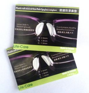 Plastic Soft Stick on Pasting Nose Pads Eyeglasses Sunglass 1 8mm Made 