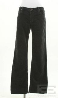 AG Adriano Goldschmied Black Corduroy The Kiss Pants Size 31R