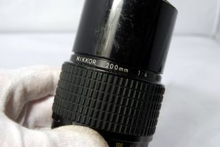 Nikon 200mm F4 AI Lens Manual Focus Nikkor Prime Telephoto