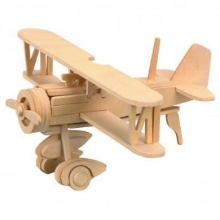 New Balsa Wood 3D Puzzle Educational Toy Assembly Airplane Gift
