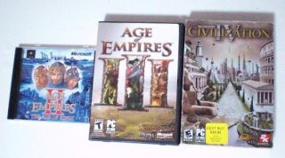 Age of Empires III + Age of Empires II + Civilization IV