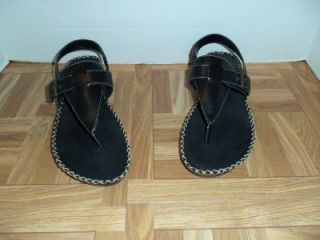 Whats What by Aerosoles Black Slingback Thong Sandals Womens Shoes 8 
