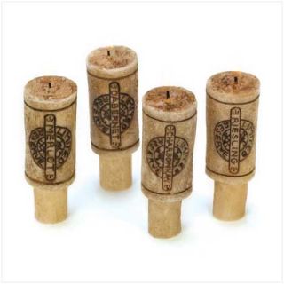 Wine Cork Candle Set Scented Gourmet Bistro Style New