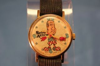Original Spiro Agnew 1970s Mens Character Wrist Watch