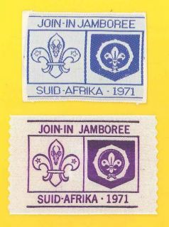   Scout Jamboree SOUTH AFRICA SCOUTS (Suid Afrika) Contingent Patch SET