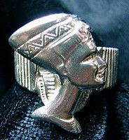 New Queen Nefertiti Bust Egyptian Ring Egypt Solid Sterling Silver 925 