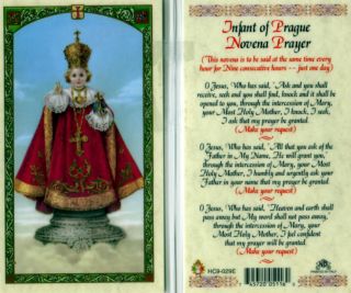 Infant Prague Jesus Novena Catholic Holy Card Prayer