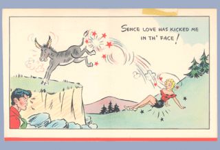 Vintage Valentine Card Lil Abner 1940s Hallmark Al Capp