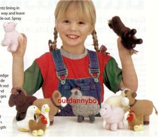ALAN DART~ XMAS~ Toy Doll Sewing Pattern ~ FARM ANIMALS in a BARN BAG 