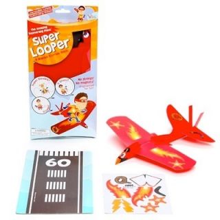 SUPER LOOPER Flying Airplane Plane Paper Plastic Toy Model Kit In Air 