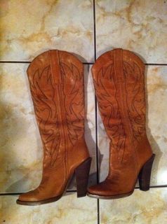 Jessica Simpson Alan High Heel Cowboy Boots 7 5 8