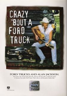 Alan Jackson Crazy About A Ford Truck 1997 Magazine Print Ad A