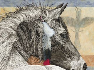 Judy Larson The Crow Tipi Native American BLACKFEET Giclee Canvas 
