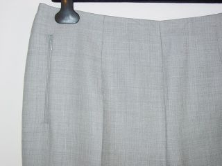 New AKRIS Strada Grey Wool Silk Melange Slim Trouser Pants 12