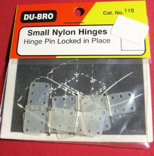    Small Nylon Hinges 6 DUB118 118 RC Model Airplane Aircraft Parts NOS