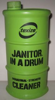 1968 Texize Janitor in A Drum Cleaner Bottle 1 2 Full Greenville SC 