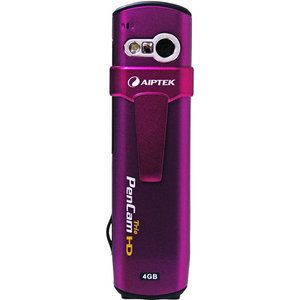 Aiptek Pencam Trio HD Purple 4GB Camcorder HD Video 0653886021449 