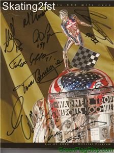 2002 Indy 500 Program 10 Signatures Tom Carnegie Fisher