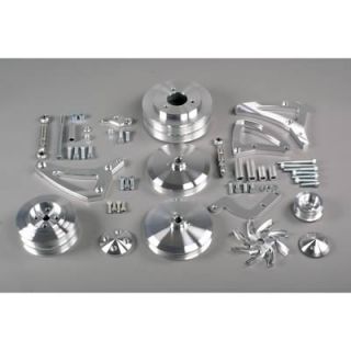 March Performance Pulley Kit Serpentine Aluminum Clear Non AC Ford 352 