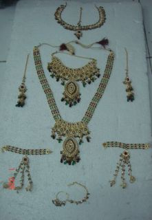 Gold Polish Polki Bridal Wedding Necklace Jodha Akbar 9