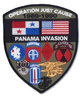   Operation Just Cause Patch Merrowed Edge Ranger Seal Airborne