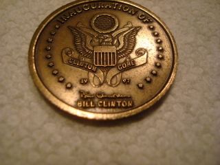 1997 President Bill Clinton & Al Gore INAUGURATION Of Political Coin 
