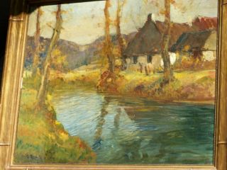 Antigue Oil Painting by George Ames Aldrich Signed