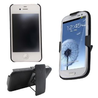 Oker Hard Rubberized Case Belt Holster for iPhone 4 4S Samsung Galaxy 