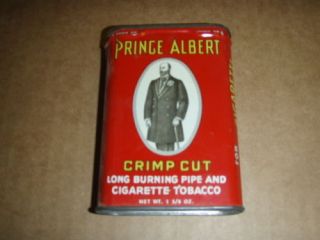 Prince Albert Crimp Cut Pipe and Cigarette Tobacco Can