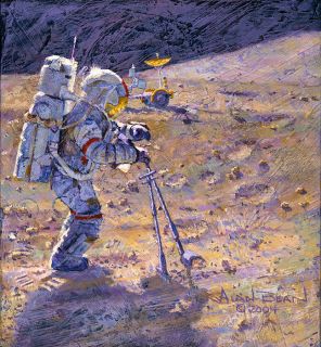 Alan Bean SOME TOOLS OF OUR TRADE, giclee canvas, Apollo 16, J Young A 