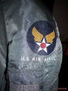 Vtg 50s. Korean War USAF N 3B flight jacket Parka.Black Label.Stencil 