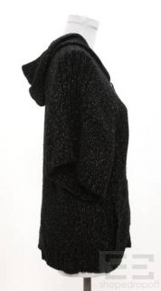 Alberto Makali 2pc Purple Applique Top Black Shimmer Zip Front Sweater 