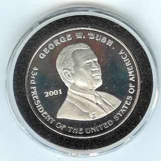 very rare,2001 george w. bush/al gore 43 presidential proof coin,gotta 