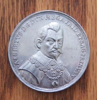 1934 Czechoslovakia Albrecht von Wallenstein Silver Thaler Medal 
