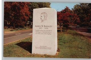 Postcard Alben w Barkley Monument Paducah Kentucky KY