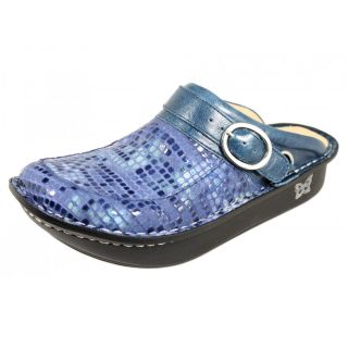Alegria ALG SEV 583 Seville Womens Clog Shoe Blue Stone Leather 