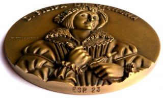 Marquess Filipa de Vilhena Bronze Medal by Cabral Antunes 80mm 3 1 