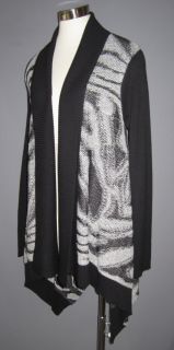 XL Alberto Makali Zebra Black White Knit Cardigan