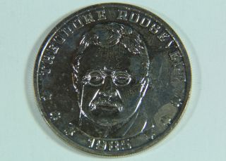 Theodore Roosevelt Silver Layered President Commemorative Medal 1985 