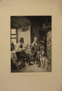 Albrecht Durer Visiting Hans Sachs 1884 Etching